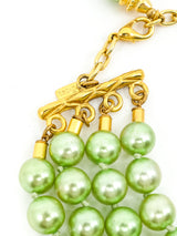 Escada Green Faux Pearl Multistrand Choker Accessory arcadeshops.com