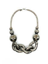 Kenneth Jay Lane Gunmetal Coiled Link Necklace Accessory arcadeshops.com