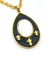 Pauline Rader Lucite Cabochon Pendant Necklace Accessory arcadeshops.com