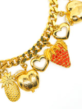 Rhinestone Fruit Charm Necklace Accessory arcadeshops.com