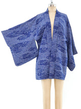 Printed Indigo Haori Kimono Jacket arcadeshops.com