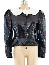 Scaasi Sequin Embellished Jacket Jacket arcadeshops.com