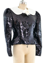 Scaasi Sequin Embellished Jacket Jacket arcadeshops.com