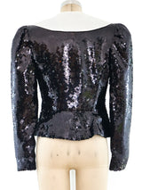 Scaasi Sequin Embellished Jacket Jacket arcadeshops.com