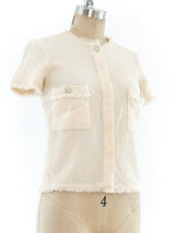 Chanel Ivory Boucle Top Top arcadeshops.com