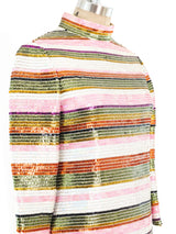 Sequin Striped Mod Dress Dress arcadeshops.com