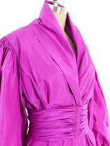 Oscar de la Renta Magenta Balloon Sleeve Top Top arcadeshops.com