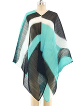 Issey Miyake Pleats Please Printed Poncho Top arcadeshops.com