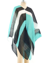 Issey Miyake Pleats Please Printed Poncho Top arcadeshops.com