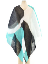 Issey Miyake Pleats Please Printed Poncho Top arcadeshops.com