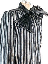 Valentino Metallic Striped Top Top arcadeshops.com