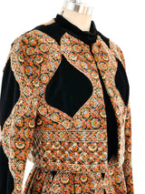 Quilted Paisley Patchwork Velvet Ensemble Suit arcadeshops.com