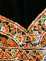 Quilted Paisley Patchwork Velvet Ensemble Suit arcadeshops.com