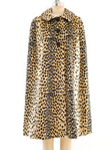 1960's Faux Cheetah Cape Jacket arcadeshops.com