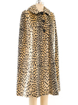 1960's Faux Cheetah Cape Jacket arcadeshops.com