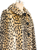 1960's Faux Cheetah Cape Jacket arcadeshops.com