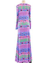 Diane Von Furstenberg Floral Printed Jersey Dress Dress arcadeshops.com