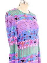 Diane Von Furstenberg Floral Printed Jersey Dress Dress arcadeshops.com