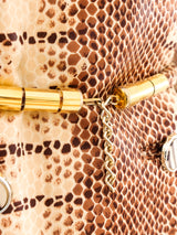 Snakeskin Printed Satin Trench Coat Jacket arcadeshops.com