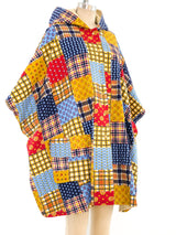Reversible Patchwork Printed Poncho Outerwear arcadeshops.com
