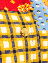 Reversible Patchwork Printed Poncho Outerwear arcadeshops.com