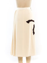 Chloe Horse Printed Silk Skirt Bottom arcadeshops.com