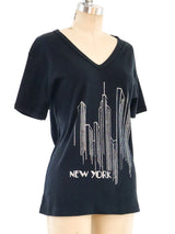 New York Cityscape Glitter Tee T-shirt arcadeshops.com