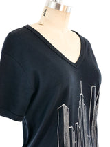 New York Cityscape Glitter Tee T-shirt arcadeshops.com