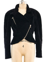 Thierry Mugler Corduroy Motorcycle Jacket jacket arcadeshops.com