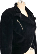 Thierry Mugler Corduroy Motorcycle Jacket jacket arcadeshops.com