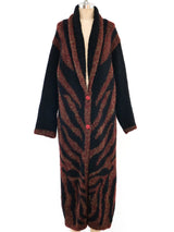 Tiger Intarsia Knit Cardigan jacket arcadeshops.com