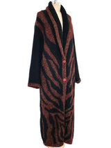 Tiger Intarsia Knit Cardigan jacket arcadeshops.com