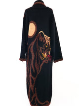 Tiger Intarsia Knit Cardigan jacket arcadeshops.com