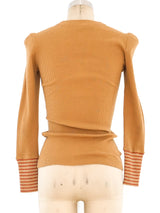 Striped Rib Knit Sweater Top arcadeshops.com