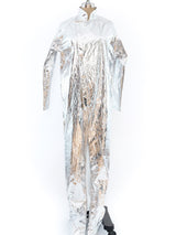 Metallic Silver Flight Suit Suit arcadeshops.com