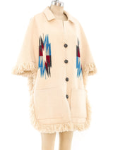 Fringed Chimayo Woven Poncho Jacket arcadeshops.com