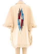 Fringed Chimayo Woven Poncho Jacket arcadeshops.com
