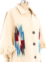 Fringed Chimayo Woven Poncho Jacket arcadeshops.com