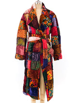 Patchwork Quilted Velvet Coat Outerwear arcadeshops.com