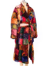 Patchwork Quilted Velvet Coat Outerwear arcadeshops.com