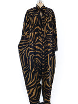Norma Kamali Zebra Printed Jumpsuit Suit arcadeshops.com