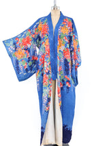 Floral Printed Silk Kimono Jacket arcadeshops.com