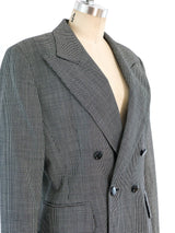 Escada Black and White Wool Suit Suit arcadeshops.com
