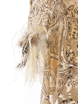 Feather Trimmed Lace Dress Dress arcadeshops.com