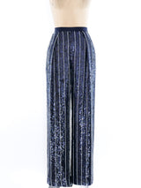 Bill Blass Pinstriped Sequin Pants Bottom arcadeshops.com