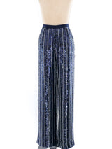 Bill Blass Pinstriped Sequin Pants Bottom arcadeshops.com