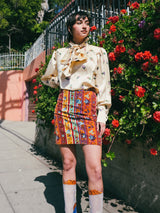 Ungaro Floral Satin Blouse Top arcadeshops.com