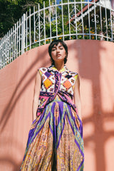 Emilio Pucci Printed Velvet Sleeveless Jacket Jacket arcadeshops.com