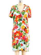 Balenciaga Watercolor Floral Dress Dress arcadeshops.com