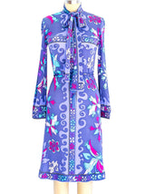 Bessi Printed Silk Jersey Belted Dress Dress arcadeshops.com